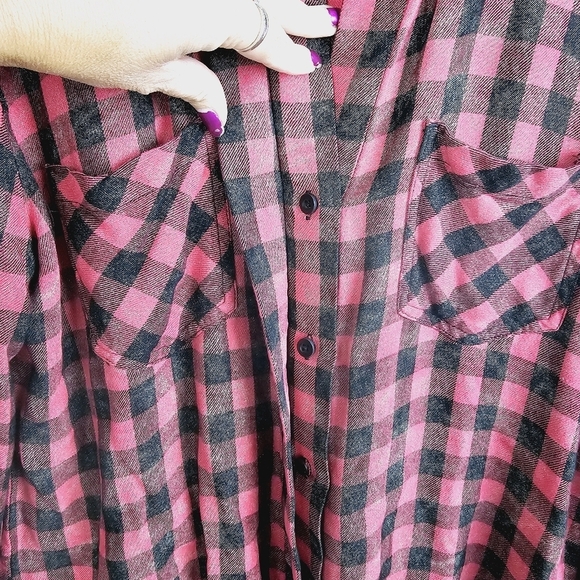 Anthropologie Cloth & Stone Buffalo Check Button Front Shirt - Picture 11 of 13